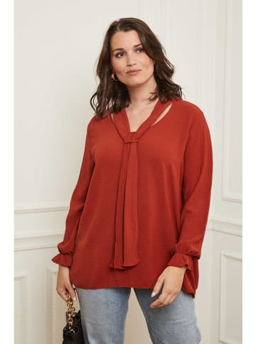 Curvy Lady Bluse in Rotbraun