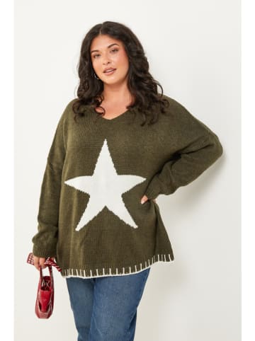 Curvy Lady Pullover in Khaki
