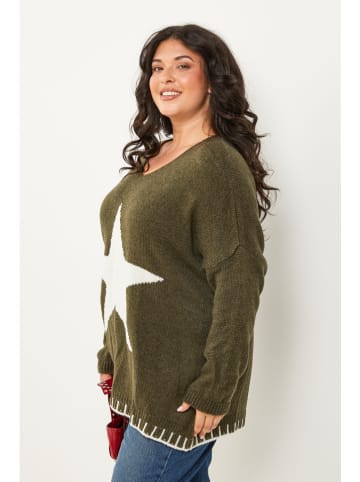 Curvy Lady Pullover in Khaki