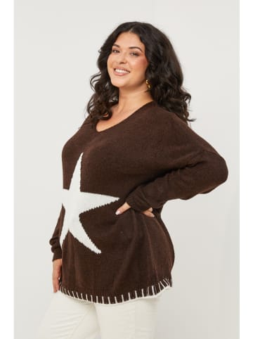 Curvy Lady Sweter w kolorze brązowym