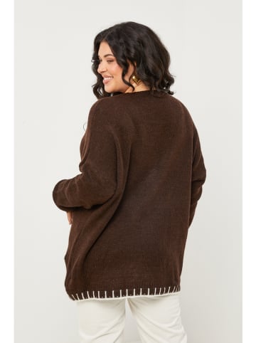 Curvy Lady Pullover in Braun