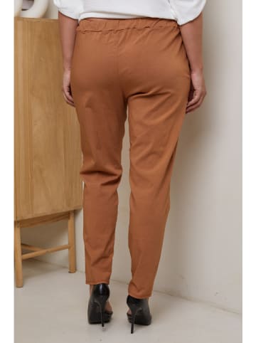 Curvy Lady Spodnie w kolorze brązowym