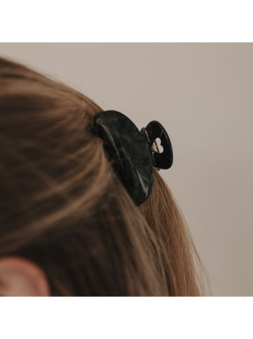 Eulenschnitt Haarklammer ''Herz'' in Schwarz - (L)7 cm