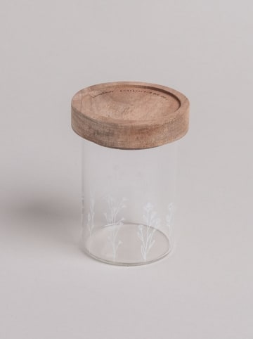 Eulenschnitt Vorratsglas ''Blumenwiese'' in Hellbraun - 170 ml