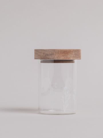 Eulenschnitt Vorratsglas ''Blumenwiese'' in Hellbraun - 170 ml