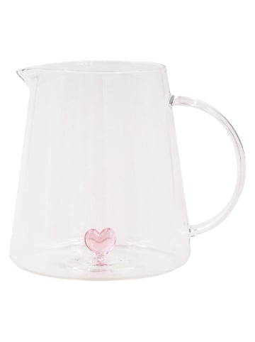 Eulenschnitt Karaffe ''Herzfigur'' in Rosa - 830 ml
