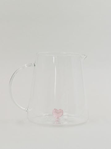 Eulenschnitt Karaffe ''Herzfigur'' in Rosa - 830 ml