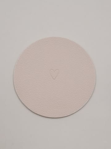 Eulenschnitt 2er-Set: Untersetzer ''Herz'' in Creme - Ø 11,2 cm