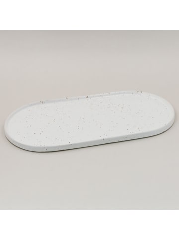 Eulenschnitt Servierplatte ''Calma'' in Weiß - (L)41,7 x (B)21,5 cm