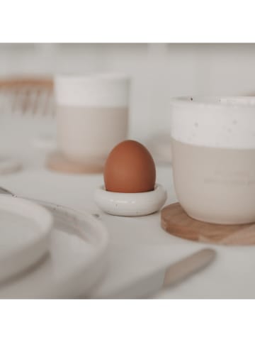 Eulenschnitt Eierbecher ''Calma'' in Weiß - Ø 6,5 cm