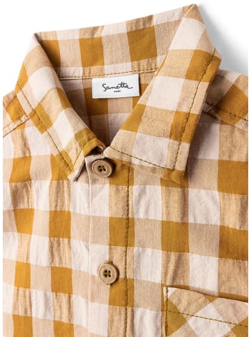 Sanetta Kidswear Blouse crème/mosterdgeel