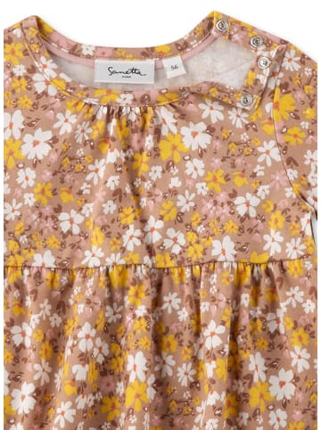 Sanetta Kidswear Sukienka w kolorze jasnobrązowo-jasnoróżowo-żółtym