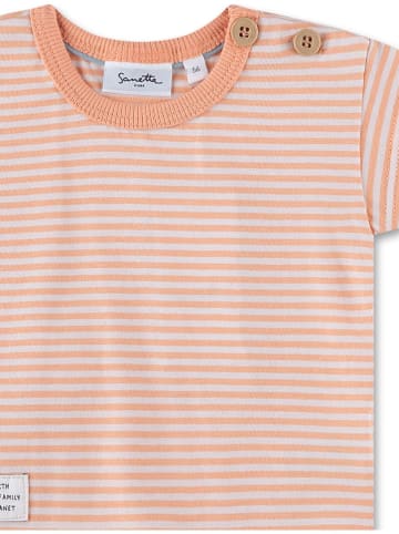 Sanetta Kidswear Shirt in Orange/ Weiß