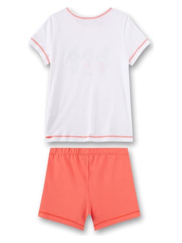 Sanetta Piżama w kolorze biało-pomarańczowym