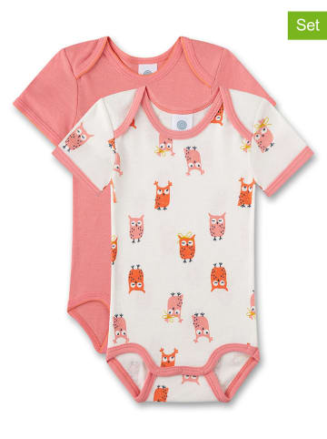 Sanetta 2-delige set: rompers lichtroze/wit