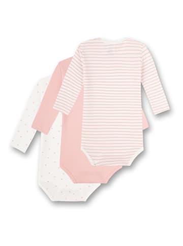Sanetta 3-delige set: rompers wit/lichtroze