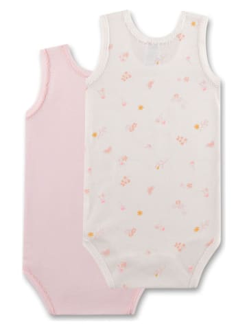 Sanetta 2-delige set: rompers lichtroze/crème