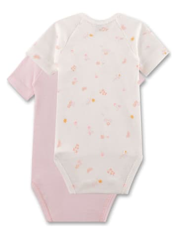 Sanetta 2-delige set: rompers crème/lichtroze