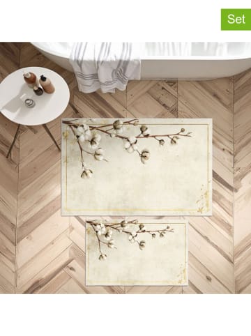 Colourful Cotton Dywaniki łazienkowe (2 szt.) w kolorze kremowym