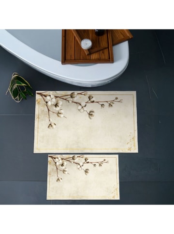 Colourful Cotton 2-delige set: badmatten crème