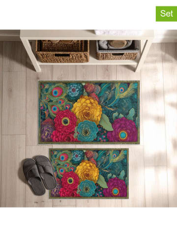 Colourful Cotton 2er-Set: Badvorleger in Bunt