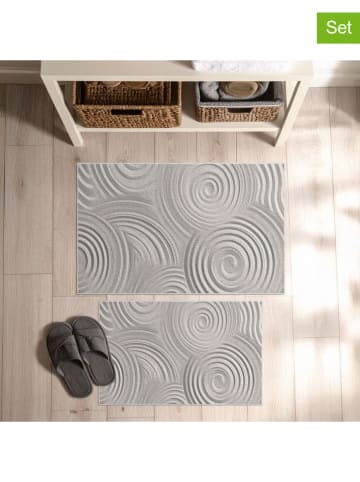 Colourful Cotton 2er-Set: Badvorleger in Grau