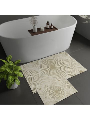 Colourful Cotton 2er-Set: Badvorleger in Beige