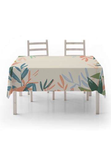 Colourful Cotton Tischdecke in Creme/ Bunt
