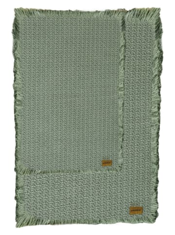 Colourful Cotton 2er-Set: Badvorleger in Grün/ Khaki