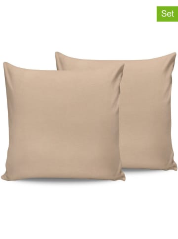 Elizabed 2er-Set: Renforcè-Kissenhüllen in Beige