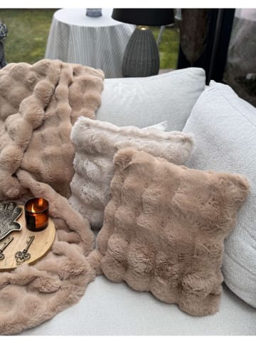 Colourful Cotton Kissenhülle in Hellbraun