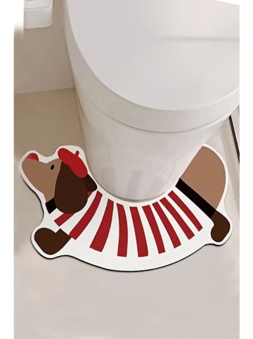 Colourful Cotton Badvorleger "Dogroll" in Weiß/ Rot/ Schwarz