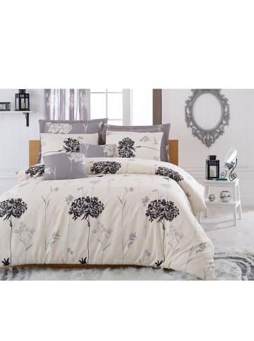 Colourful Cotton Satijnen beddengoedset "Etil" grijs/beige
