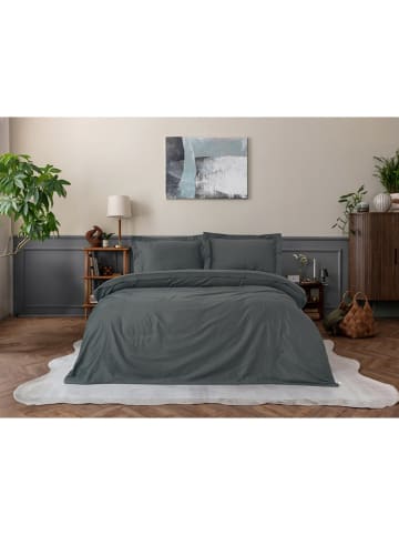 Colourful Cotton Satin-Bettwäsche-Set "Elegant" in Anthrazit
