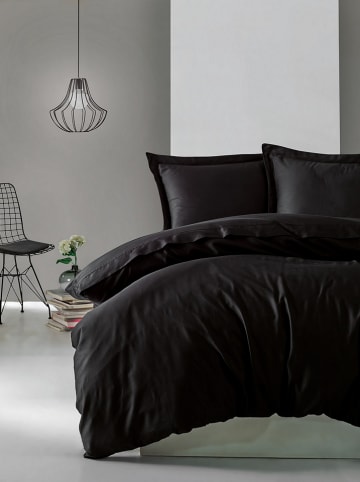 Elizabed Satin-Bettwäsche-Set "Elegant" in Schwarz