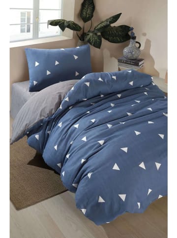 Colourful Cotton Beddengoedset "Geometrik" blauw