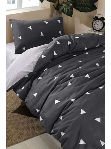 Colourful Cotton Beddengoedset "Geometrik" antraciet