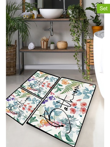 Colourful Cotton 3-delige set: badmatten wit