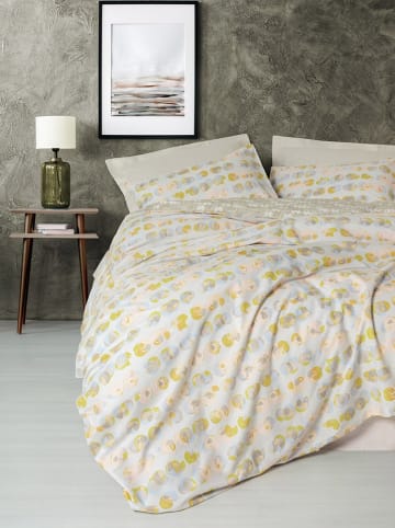 Colourful Cotton Renforcé-Bettwäsche-Set "Jocus" in Beige/ Hellblau