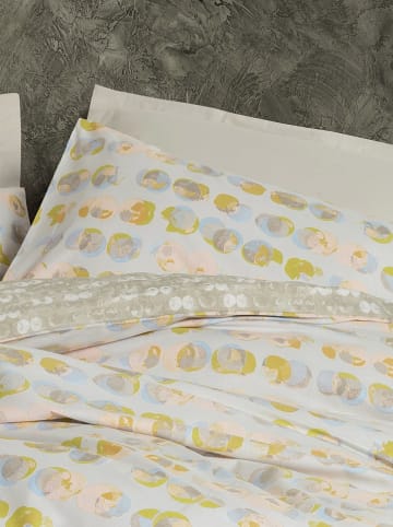 Colourful Cotton Renforcé-Bettwäsche-Set "Jocus" in Beige/ Hellblau