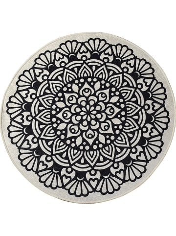 Colourful Cotton Badmat "Kozzy" crème/zwart