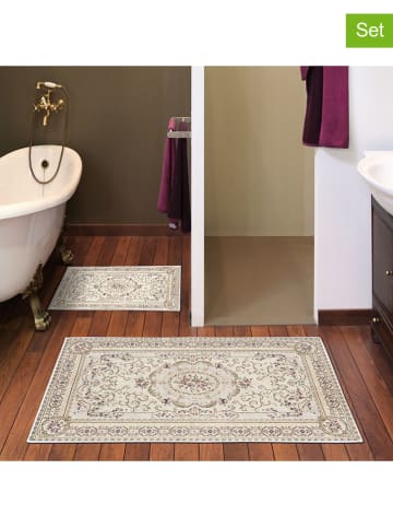 Colourful Cotton 2er-Set: Badvorleger in Creme