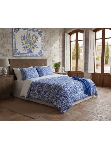 Colourful Cotton Beddengoedset "Linza" blauw