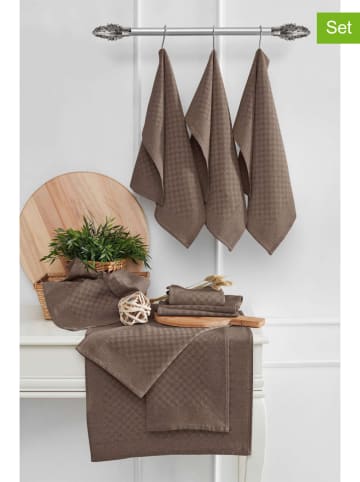 Colourful Cotton 10er-Set: Geschirrtücher in Braun