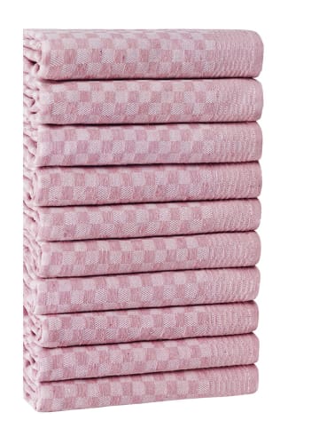 Colourful Cotton 10-delige set: theedoeken lichtroze
