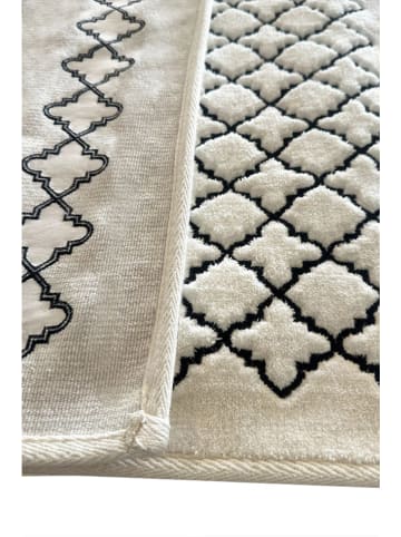 Colourful Cotton 2er-Set: Badvorleger "Luxury" in Creme/ Schwarz