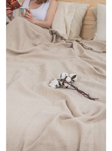 Colourful Cotton Bedsprei beige