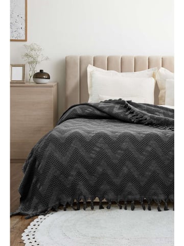 Colourful Cotton Bedsprei "Naomi" antraciet