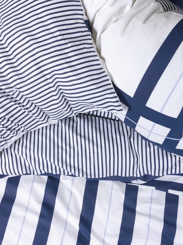 Colourful Cotton Renforcé beddengoedset "Nifty" donkerblauw/wit