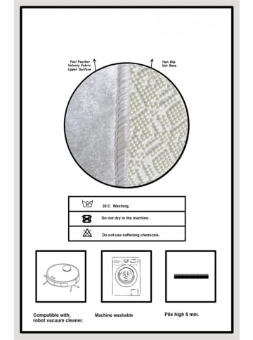 Colourful Cotton 2-delige set: badmatten "Oweld" crème/zwart